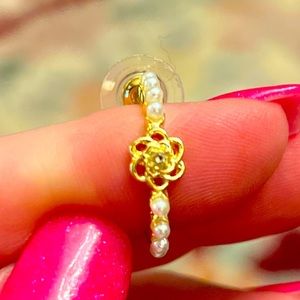 Pearl Camilla Rose Gold Hoops designer inspired by LadyKCO Boutique